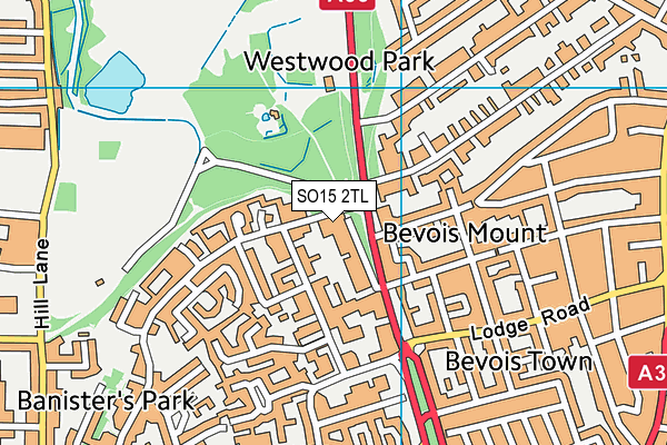 SO15 2TL map - OS VectorMap District (Ordnance Survey)