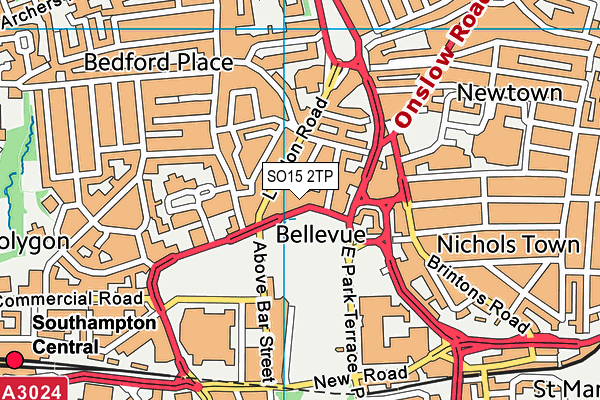 SO15 2TP map - OS VectorMap District (Ordnance Survey)