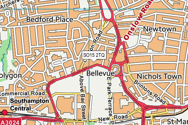 SO15 2TQ map - OS VectorMap District (Ordnance Survey)