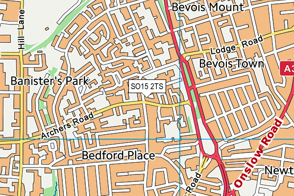 SO15 2TS map - OS VectorMap District (Ordnance Survey)