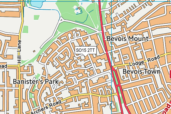 SO15 2TT map - OS VectorMap District (Ordnance Survey)