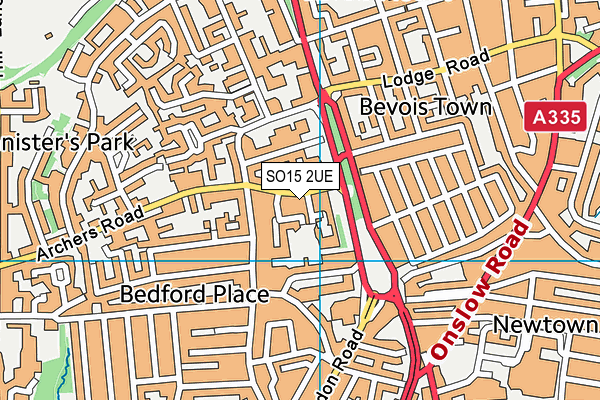 SO15 2UE map - OS VectorMap District (Ordnance Survey)