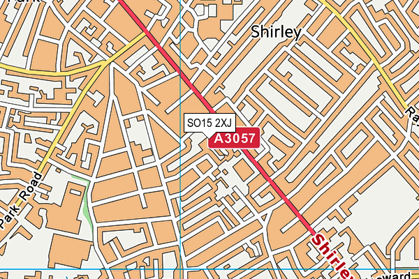 SO15 2XJ map - OS VectorMap District (Ordnance Survey)