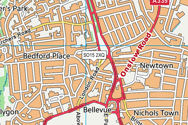 SO15 2XQ map - OS VectorMap District (Ordnance Survey)