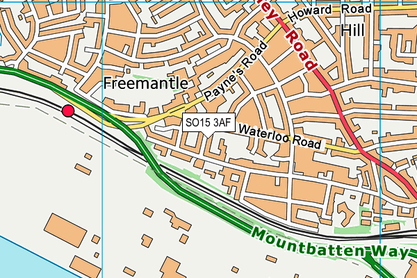 SO15 3AF map - OS VectorMap District (Ordnance Survey)