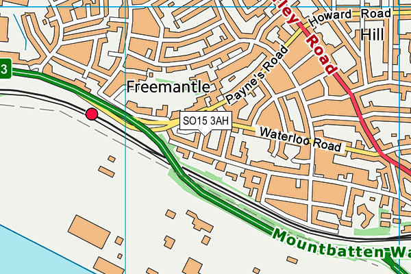 SO15 3AH map - OS VectorMap District (Ordnance Survey)