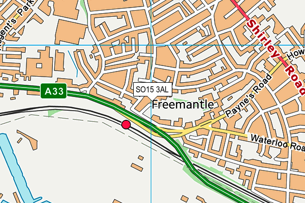 SO15 3AL map - OS VectorMap District (Ordnance Survey)