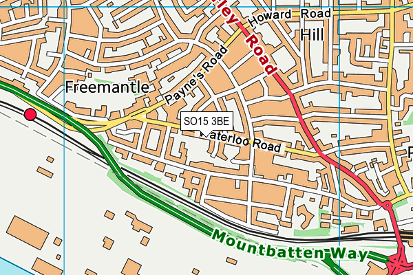 SO15 3BE map - OS VectorMap District (Ordnance Survey)