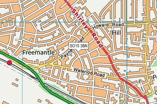 SO15 3BN map - OS VectorMap District (Ordnance Survey)