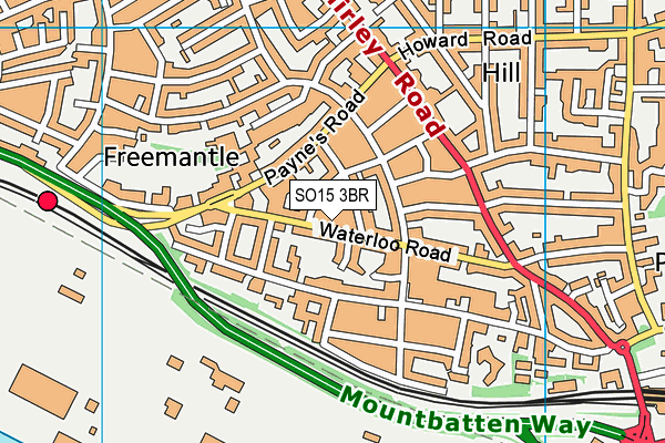 SO15 3BR map - OS VectorMap District (Ordnance Survey)