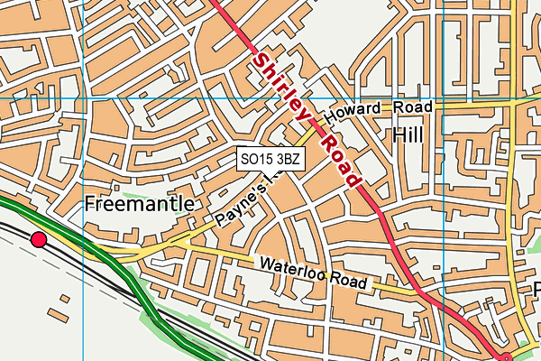 SO15 3BZ map - OS VectorMap District (Ordnance Survey)