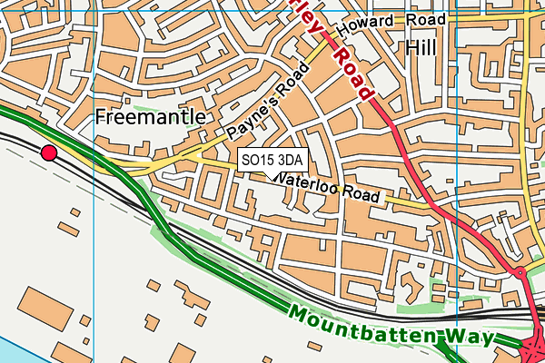 SO15 3DA map - OS VectorMap District (Ordnance Survey)