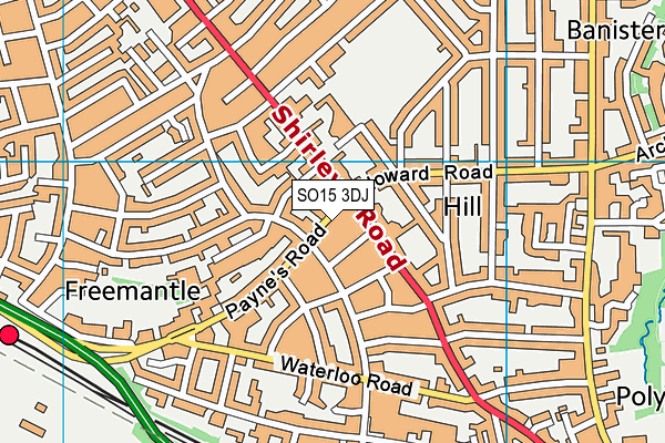 SO15 3DJ map - OS VectorMap District (Ordnance Survey)