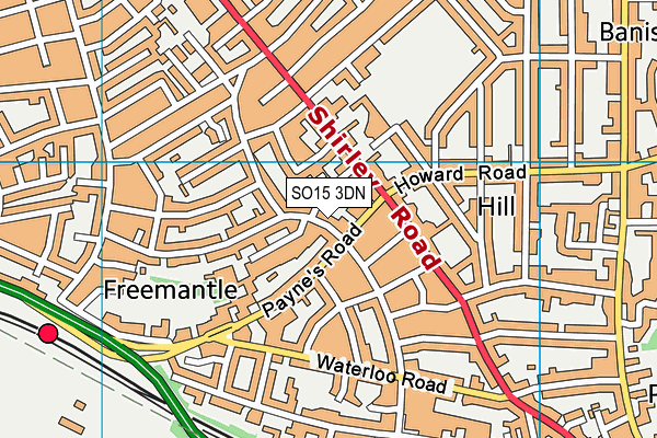 SO15 3DN map - OS VectorMap District (Ordnance Survey)