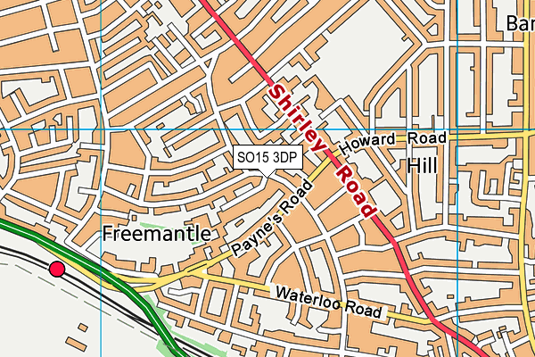 SO15 3DP map - OS VectorMap District (Ordnance Survey)