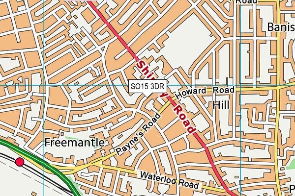 SO15 3DR map - OS VectorMap District (Ordnance Survey)