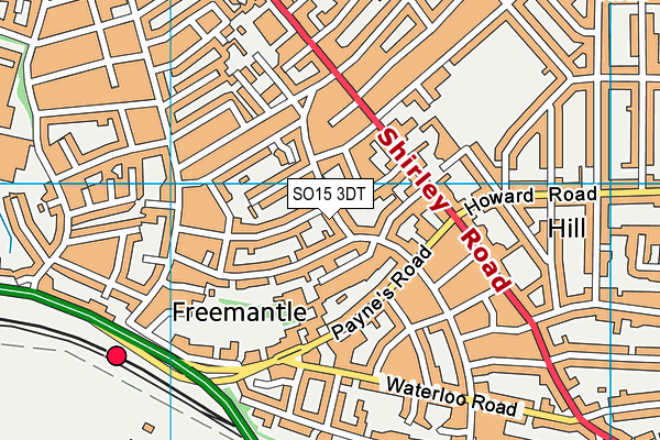 SO15 3DT map - OS VectorMap District (Ordnance Survey)