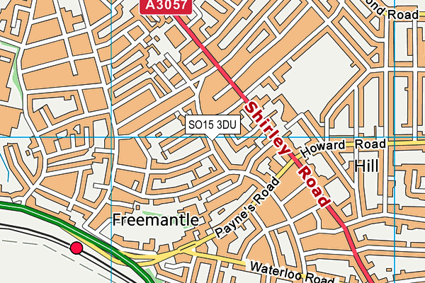 SO15 3DU map - OS VectorMap District (Ordnance Survey)