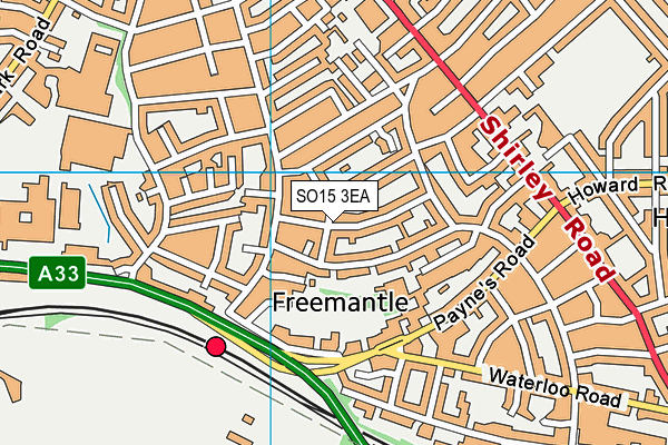 SO15 3EA map - OS VectorMap District (Ordnance Survey)