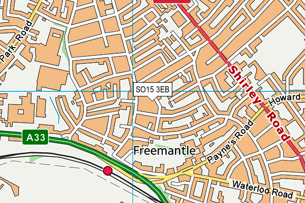 SO15 3EB map - OS VectorMap District (Ordnance Survey)