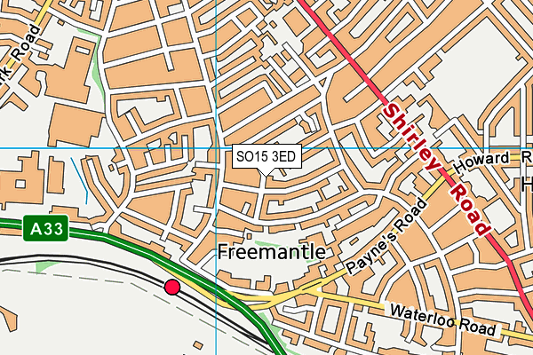 SO15 3ED map - OS VectorMap District (Ordnance Survey)