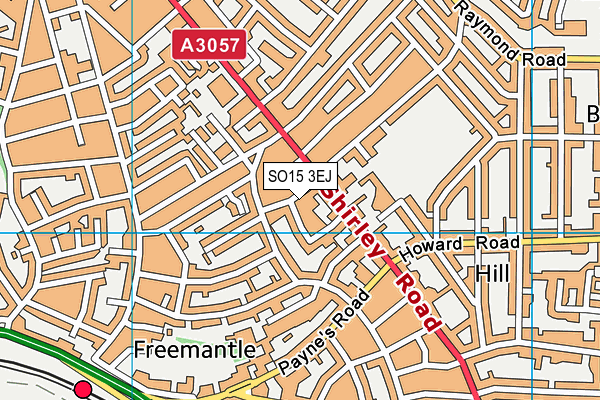 SO15 3EJ map - OS VectorMap District (Ordnance Survey)