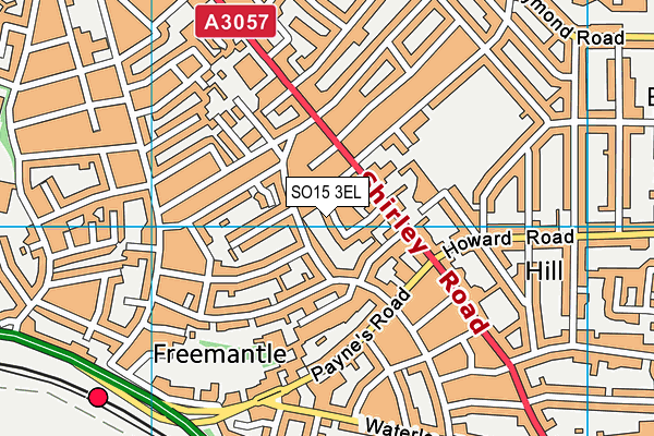 SO15 3EL map - OS VectorMap District (Ordnance Survey)