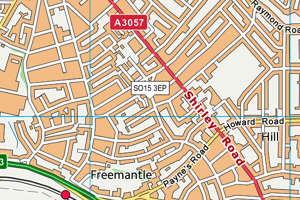 SO15 3EP map - OS VectorMap District (Ordnance Survey)