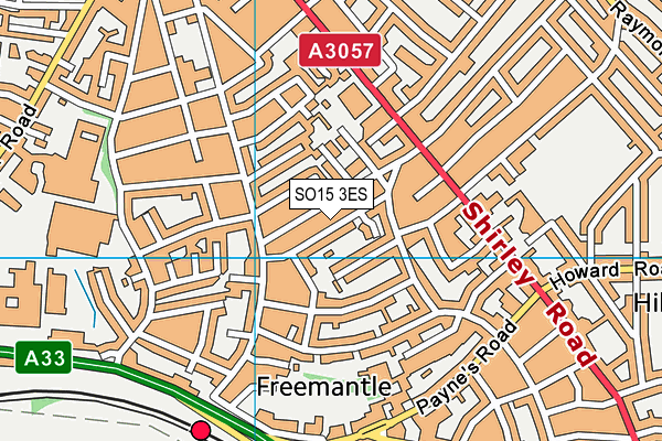 SO15 3ES map - OS VectorMap District (Ordnance Survey)