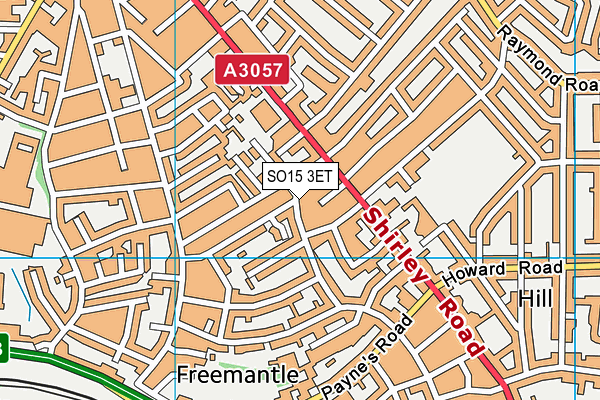 SO15 3ET map - OS VectorMap District (Ordnance Survey)