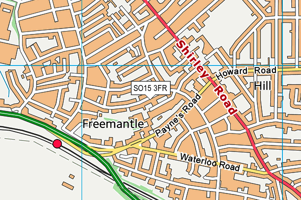 SO15 3FR map - OS VectorMap District (Ordnance Survey)