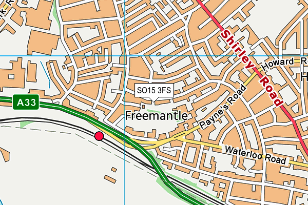 SO15 3FS map - OS VectorMap District (Ordnance Survey)