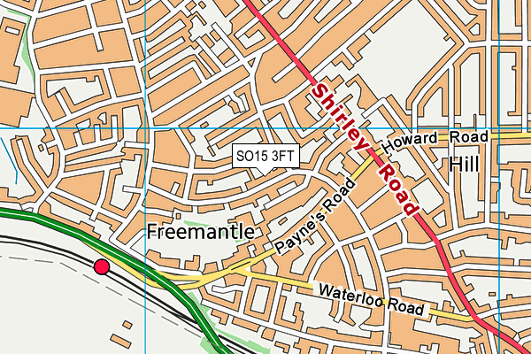 SO15 3FT map - OS VectorMap District (Ordnance Survey)