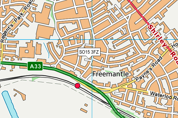 SO15 3FZ map - OS VectorMap District (Ordnance Survey)