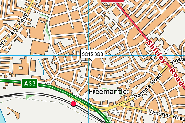 SO15 3GB map - OS VectorMap District (Ordnance Survey)