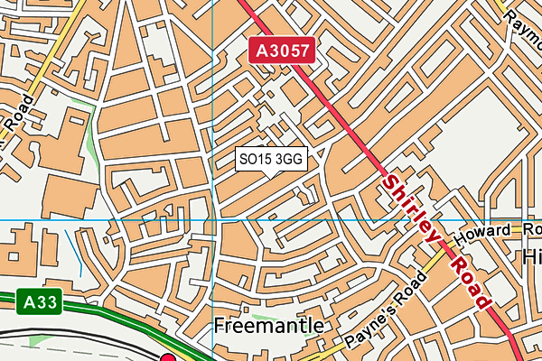 SO15 3GG map - OS VectorMap District (Ordnance Survey)