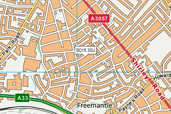 SO15 3GJ map - OS VectorMap District (Ordnance Survey)