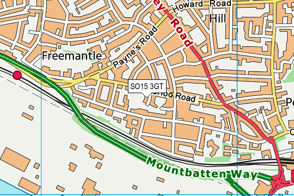 SO15 3GT map - OS VectorMap District (Ordnance Survey)