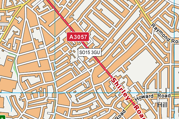 SO15 3GU map - OS VectorMap District (Ordnance Survey)