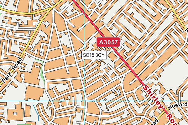 SO15 3GY map - OS VectorMap District (Ordnance Survey)