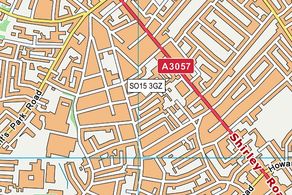 SO15 3GZ map - OS VectorMap District (Ordnance Survey)