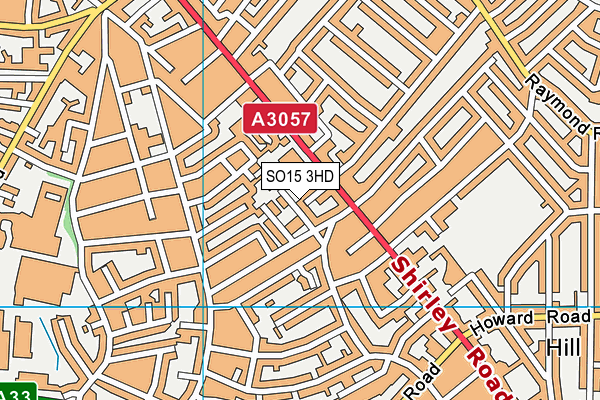 SO15 3HD map - OS VectorMap District (Ordnance Survey)