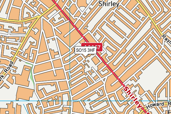 SO15 3HF map - OS VectorMap District (Ordnance Survey)