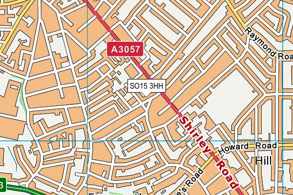 SO15 3HH map - OS VectorMap District (Ordnance Survey)