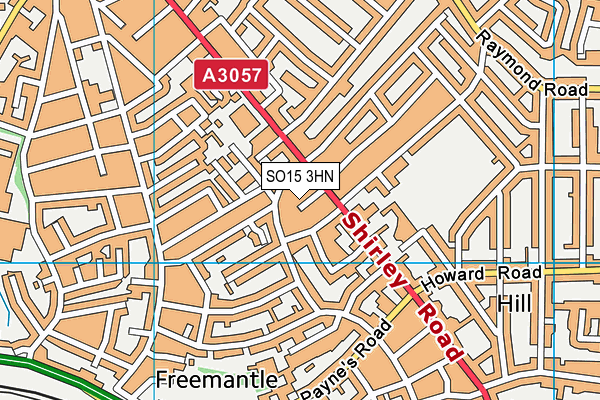 SO15 3HN map - OS VectorMap District (Ordnance Survey)