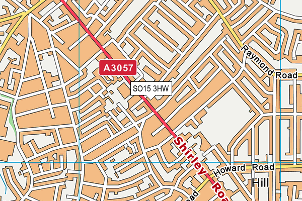 SO15 3HW map - OS VectorMap District (Ordnance Survey)