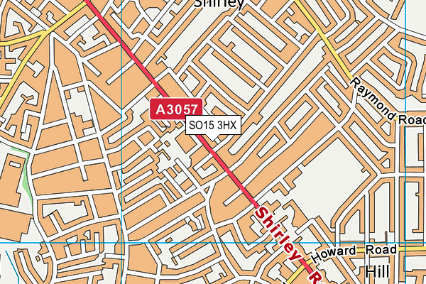SO15 3HX map - OS VectorMap District (Ordnance Survey)
