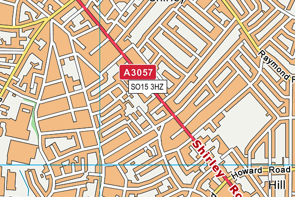 SO15 3HZ map - OS VectorMap District (Ordnance Survey)