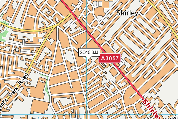 SO15 3JJ map - OS VectorMap District (Ordnance Survey)