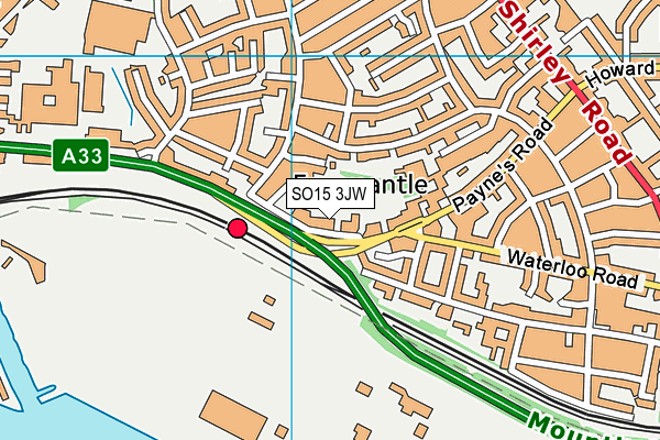 SO15 3JW map - OS VectorMap District (Ordnance Survey)